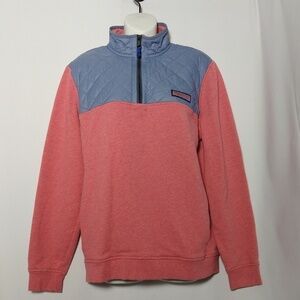 Vineyard Vines Pink Grey Shep Shirt Quilted Size S